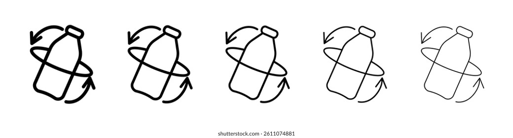 Shake well icon Symbol mark in Outline style