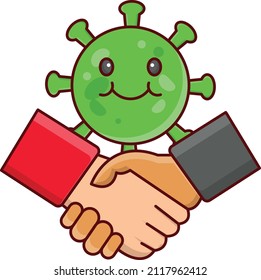 ilustración de shakehand Vector en un fondo transparente. Símbolos de calidad superior. Iconos planos de línea vectorial para el diseño de conceptos y gráficos. 