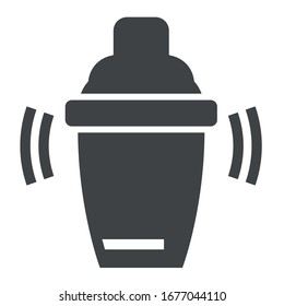 shaker black icons on white background