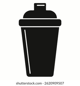Shaker bottle icon black vector on white background.
