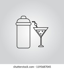 Shaker and cocktail icon