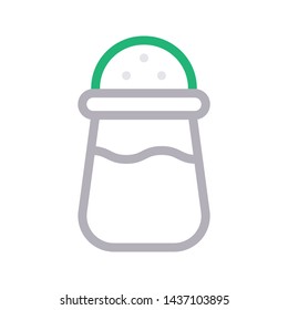 shaker color line vector icon