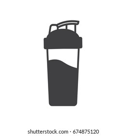 Shaker Cup Black Filled Icon.