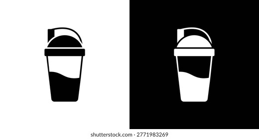 Shaker cup icon, A flat minimalist vector illustration
