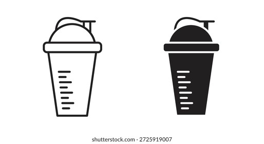 Shaker cup icons. Vector linear icon isolated on white background.