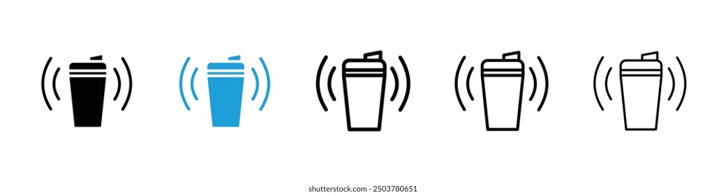 Shaker icon in black and blue colors