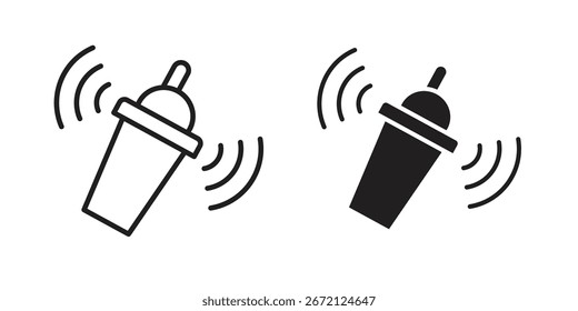 Ícone Shaker Gráfico de vetor em preto-e-branco