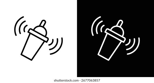 Ícone Shaker Gráfico de vetor em preto-e-branco