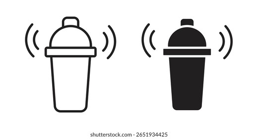 Shaker-Symbol. Flach- und Strichausführung. Grafikelemente.