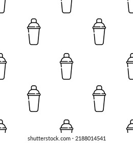 shaker icon pattern. Seamless shaker pattern on white background.