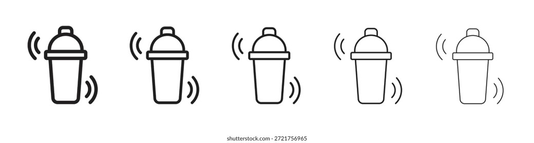 Ícone Shaker. Estilo de contorno simples. Elementos gráficos.