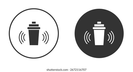 Ícone agitador conceito de estilo sólido simples. Vetores Clipart