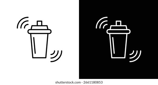 Ícone Shaker. Pictograma do traço. Ilustração vetorial. Sinal de vetor para aplicativos móveis e sites.