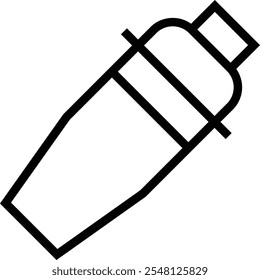 shaker icon. Thin linear style design isolated on white background