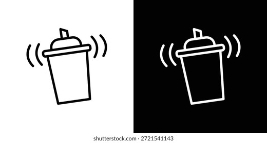 Icono de Shaker en estilo lineal delgado de trazo de moda.