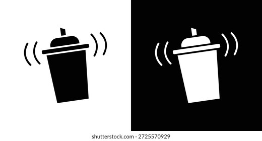 Icono de Shaker en estilo lineal delgado de trazo de moda.