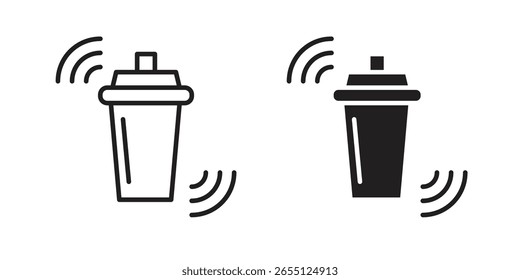Projeto vetorial do ícone do Shaker. definir ícones da Web