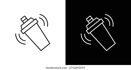 Ícone agitador vetor logotipo contorno. símbolos de linha fina