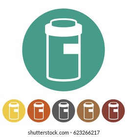 Shaker icons set.Vector illustration
