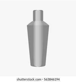 Shaker isolated on white background. Flat vector stock illustration