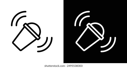 Shaker line icon vector illustration set.