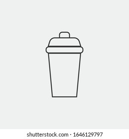 alcohol mezclador de iconos vectoriales de la línea agitadora