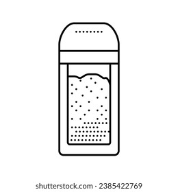 vector de icono de la línea de gas pimienta. signo de pimienta shaker. símbolo de contorno aislado ilustración negra