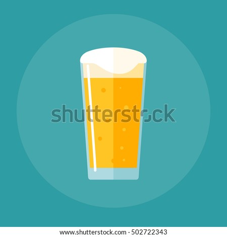 shaker pint glass flat icon