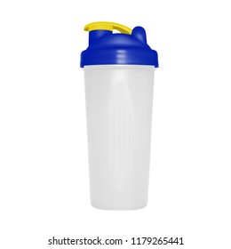 Shaker for protein shakes in vector on white background.