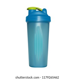 Shaker for protein shakes in vector.Plastic shaker in vector on white background.Bicycle bottle in vector.