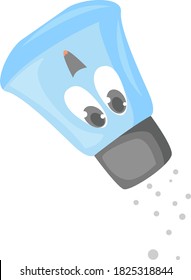 Shaker salt, illustration, vector on white background