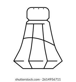 shaker salt line icon vector. shaker salt sign. isolated contour symbol black illustration