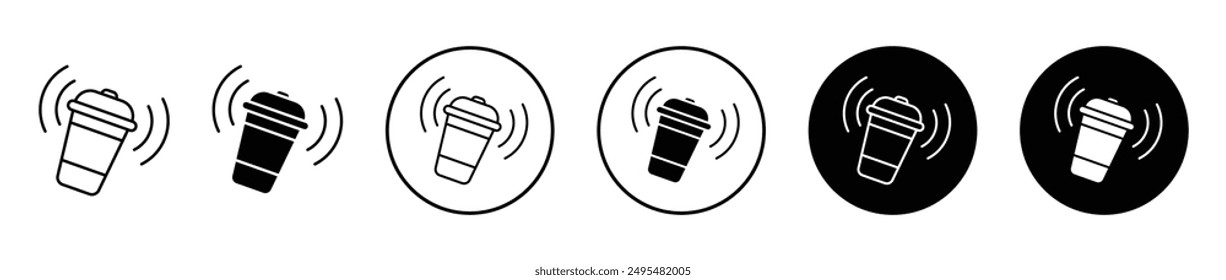 Shaker thin line vector icon set.