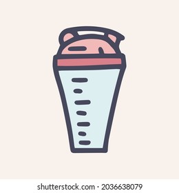Shaker vector doodle simple color icon design