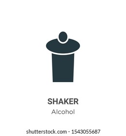 Shaker vector icon on white background. Flat vector shaker icon symbol sign from modern alcohol collection for mobile concept and web apps design.