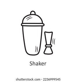 Shaker Vektorgrafik Symbol Design Illustration. Neujahrssymbol auf weißem Hintergrund EPS10-Datei