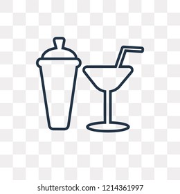 Shaker vector outline icon isolated on transparent background, high quality linear Shaker transparency concept can be used web and mobile