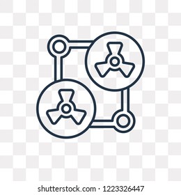 Shaker vector outline icon isolated on transparent background, high quality linear Shaker transparency concept can be used web and mobile