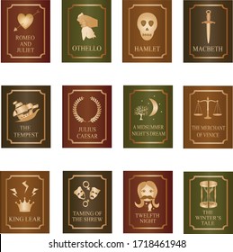 Shakespeare-plays : Book cover icons