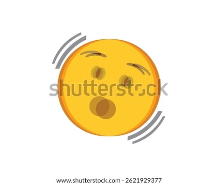 Shaking Face shocked shook shocking shaking vector illustration emoji symbol sign icon flat design