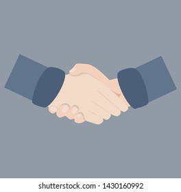 shaking hand agreement vector sign