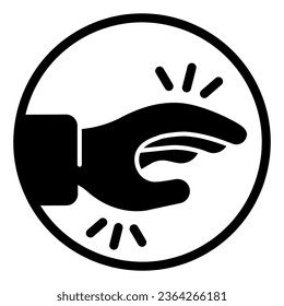 Shaking hand from stress solid icon, officesyndrome concept, shaking hand from stress vector sign on white background, hand glyph style for mobile concept and web design. Vector graphics