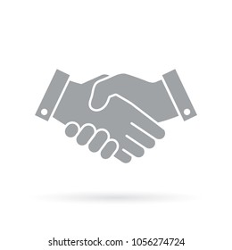 Shaking hands agreement vector icon.