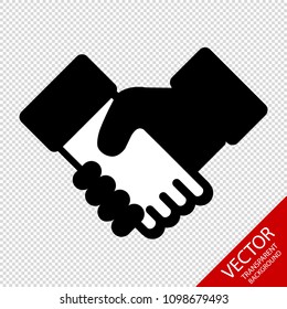Shaking Hands - Business Vector Icon - Isolated On Transparent Background