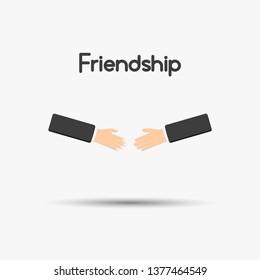 Shaking hands business vector illustration