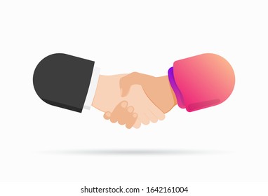 Ilustración vectorial de las manos de la empresa