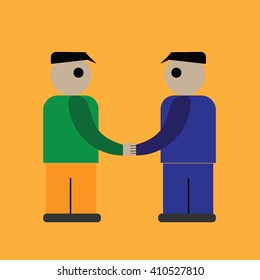 Shaking hands business vector illustration