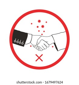 
shaking hands can cause infection.Coronavirus infection COVID-19