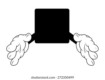 Shaking Hands Cartoon Vector Banner