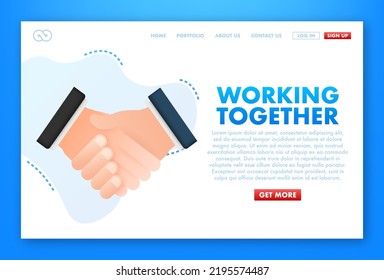 Shaking hands. Contract agreement. Successful transaction. Vector stock illustration.